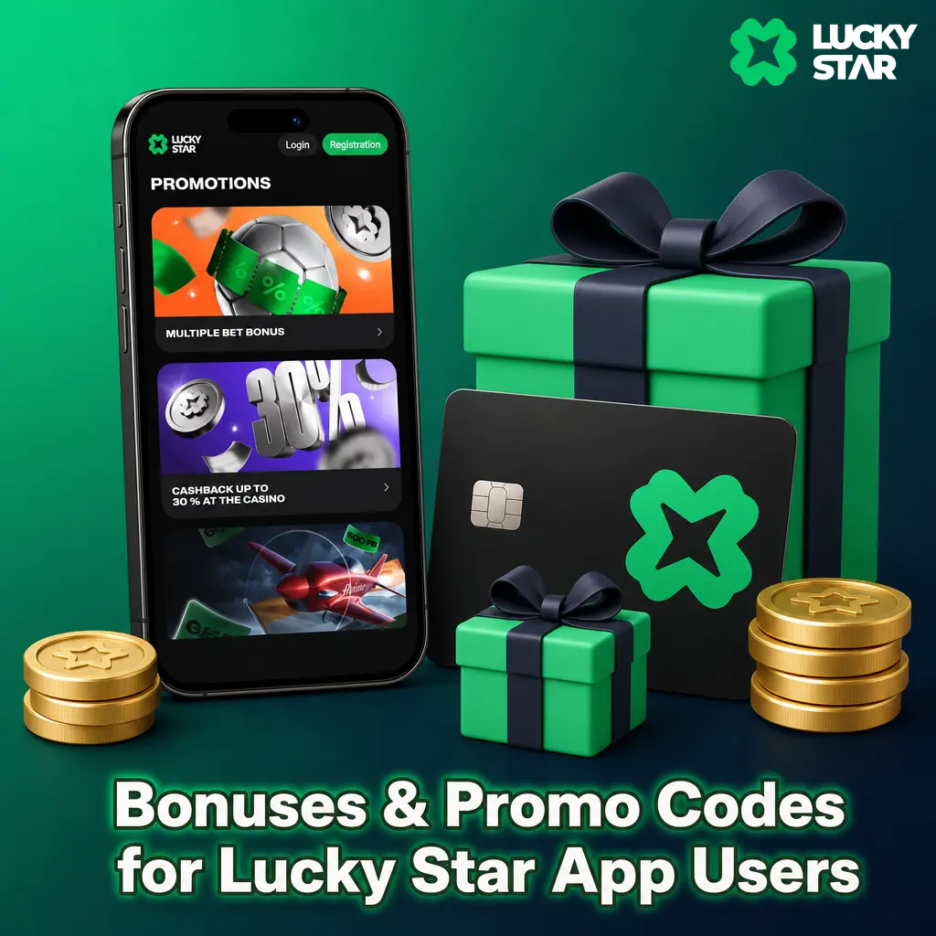 Lucky Star app bonuses: 130 free spins, 200% sports match bonus, and up to 600 free bets with promo codes