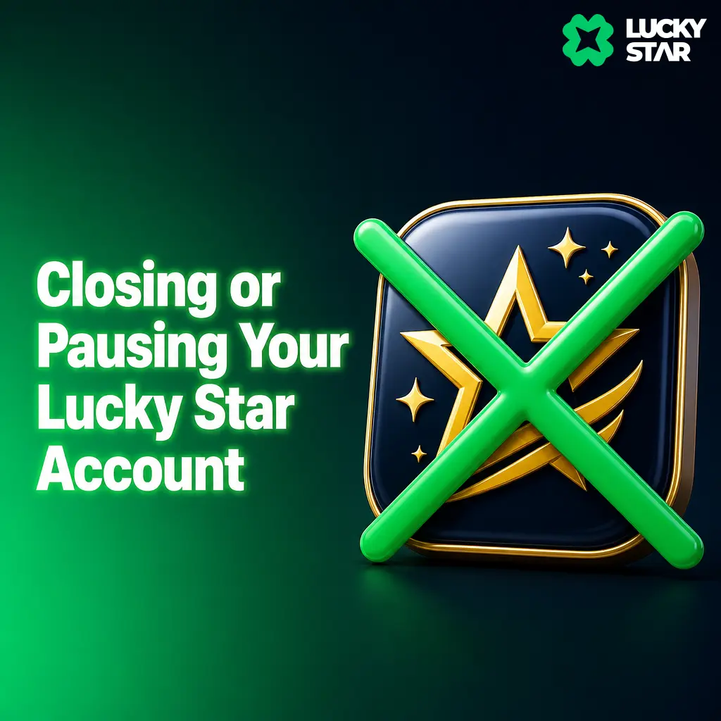Lucky Star self-exclusion process for closing or pausing account access instead of full deletion