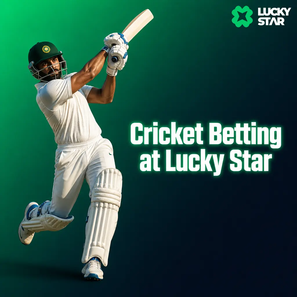 Cricket betting markets at Lucky Star covering IPL, Test, ODI and T20I matches with live ball by ball odds