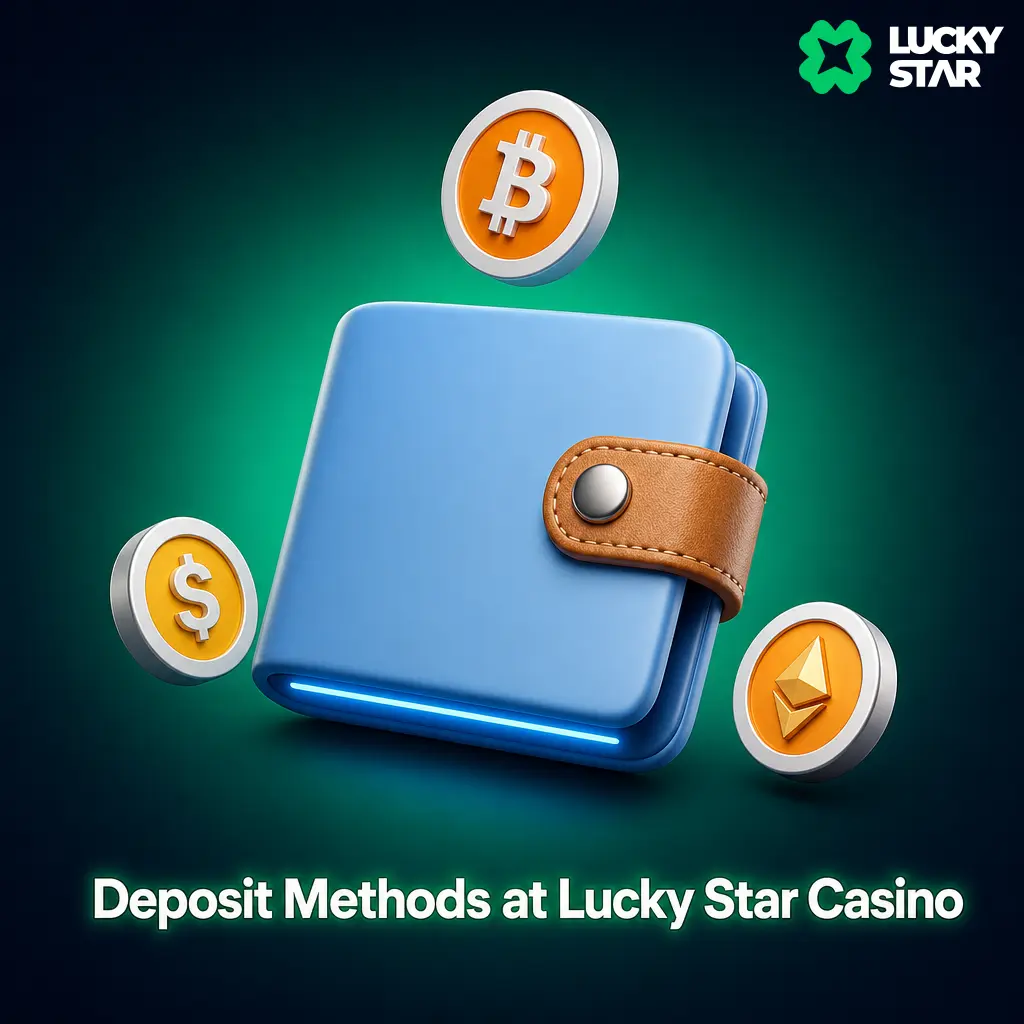 Lucky Star Casino deposit methods: UPI, PhonePe, Paytm, and crypto options with no processing fees, minimum 300 INR