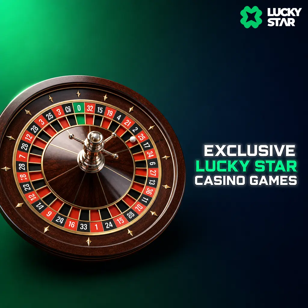 Exclusive Lucky Star Casino games: Lucky Star Wheel, Star Bonanza, and Golden Star Jackpot with bonus features and progressive prizes.