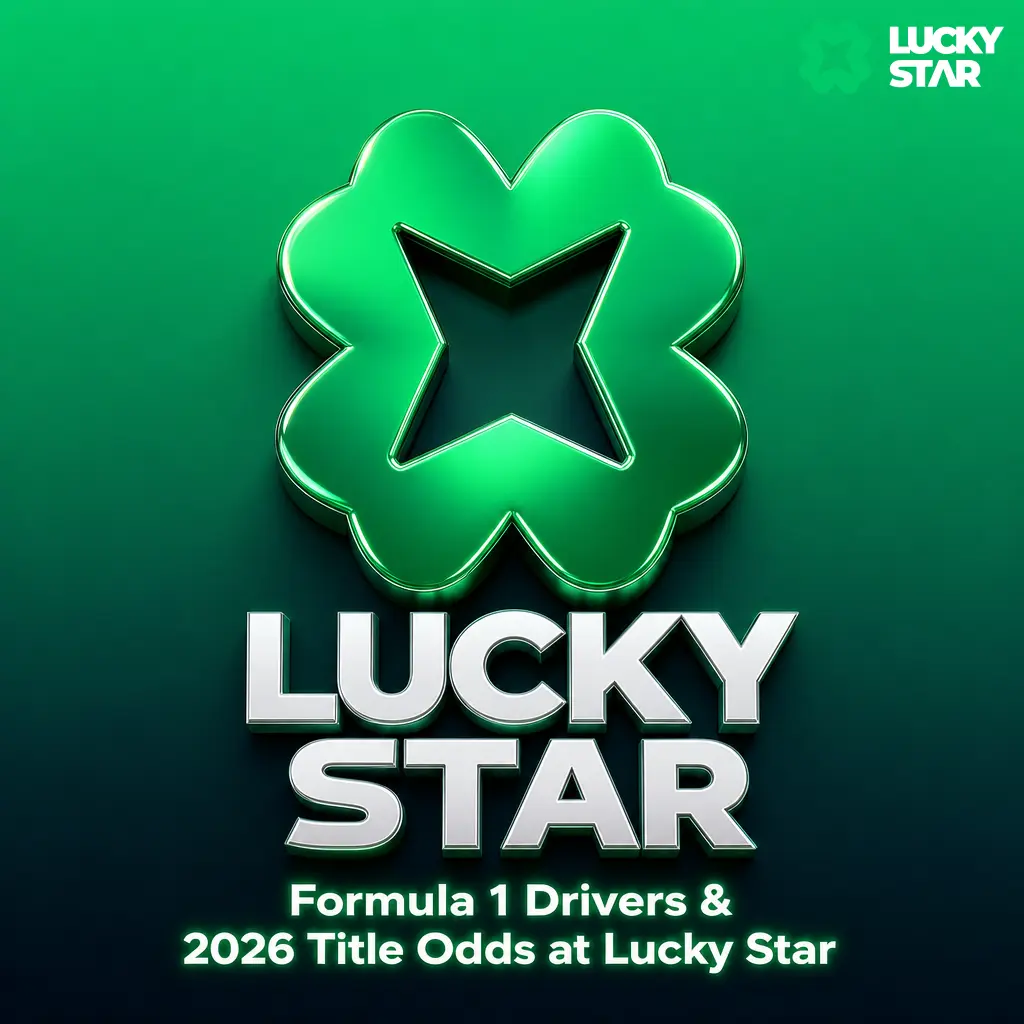 2026 F1 grid with 11 teams and 22 drivers, including Cadillac F1 Team, with championship title odds at Lucky Star.