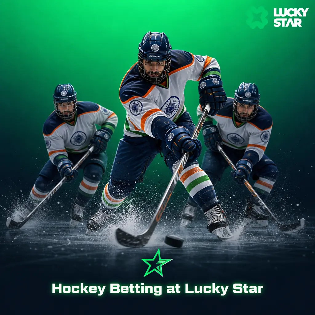 Hockey betting odds at Lucky Star for NHL, KHL and IIHF matches with live in-game updates