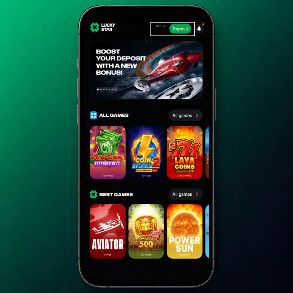 Step-by-step guide showing how to deposit funds at Lucky Star using UPI, PhonePe, Paytm, or crypto wallet