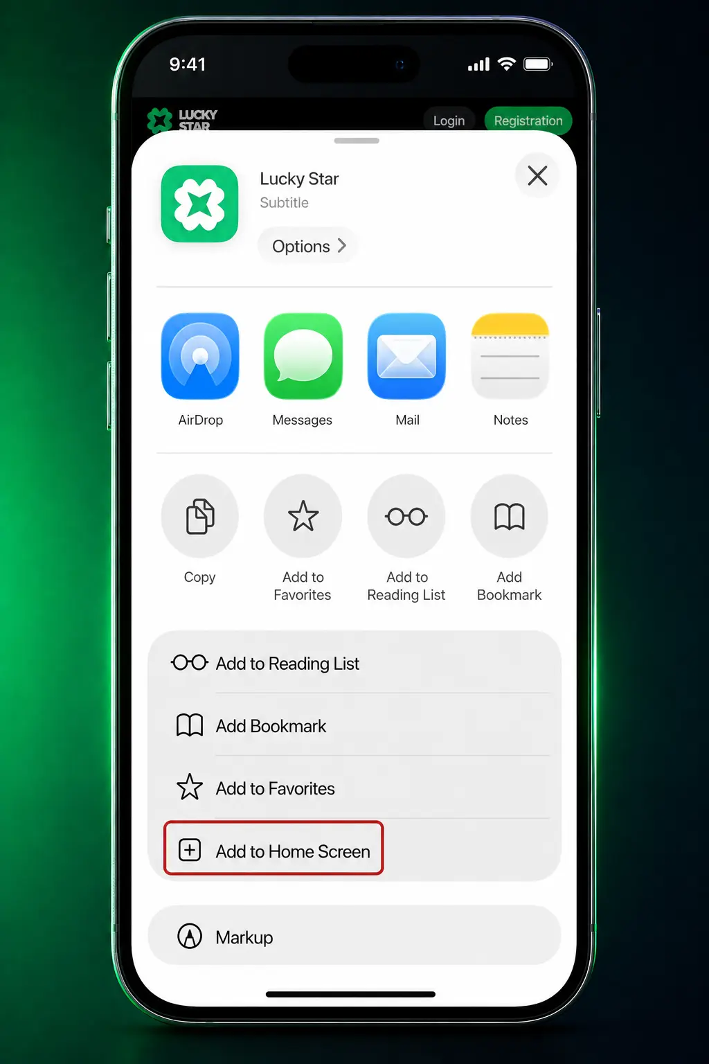 Step-by-step guide showing how to download and install the Lucky Star app on iOS via configuration profile
