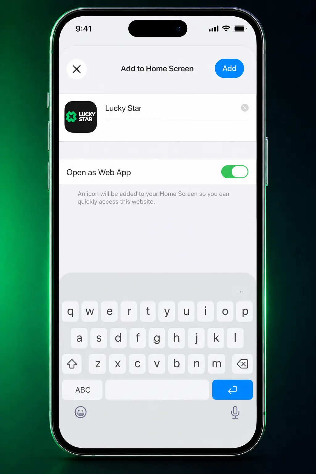 Step-by-step guide showing how to download and install the Lucky Star app on iPhone or iPad using iOS