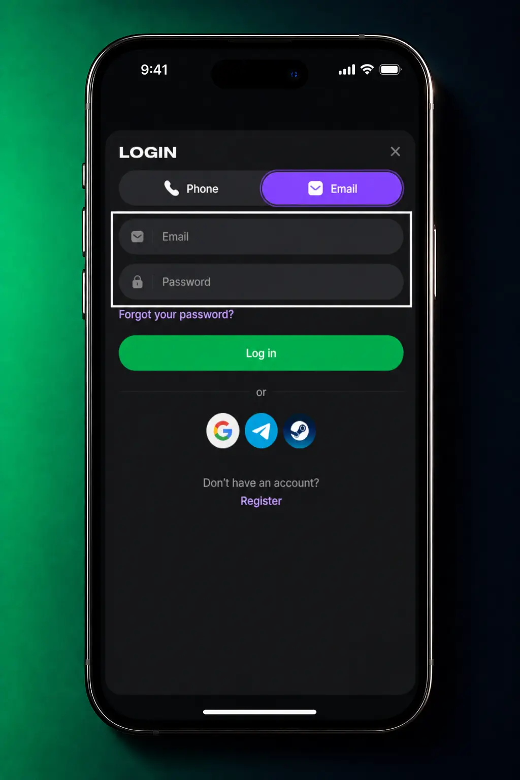 Step-by-step screenshot showing how to log into your account via the Lucky Star App using mobile number and OTP.
