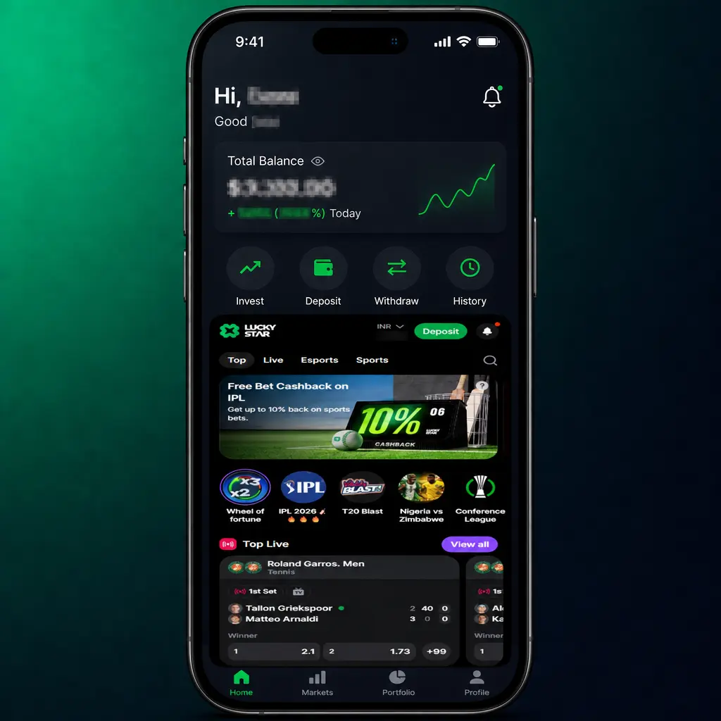 Step-by-step screenshot showing how to place a sports bet at Lucky Star Casino, from sport selection to confirming the wager.