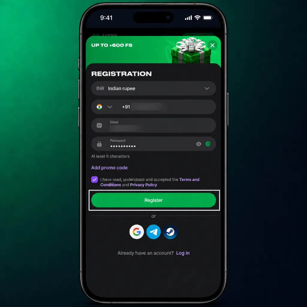 Step-by-step screenshot of placing a sports bet on Lucky Star Casino, selecting odds and entering stake