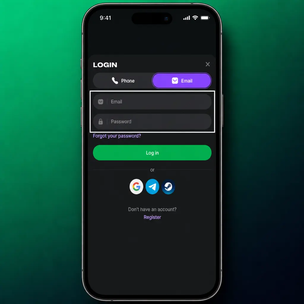 Step-by-step login screen for Lucky Star account showing mobile number, password, and OTP verification fields