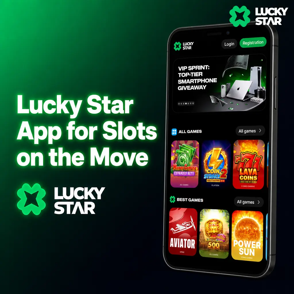 Lucky Star app interface showing mobile slots lobby with fast loading and easy navigation for on-the-go play