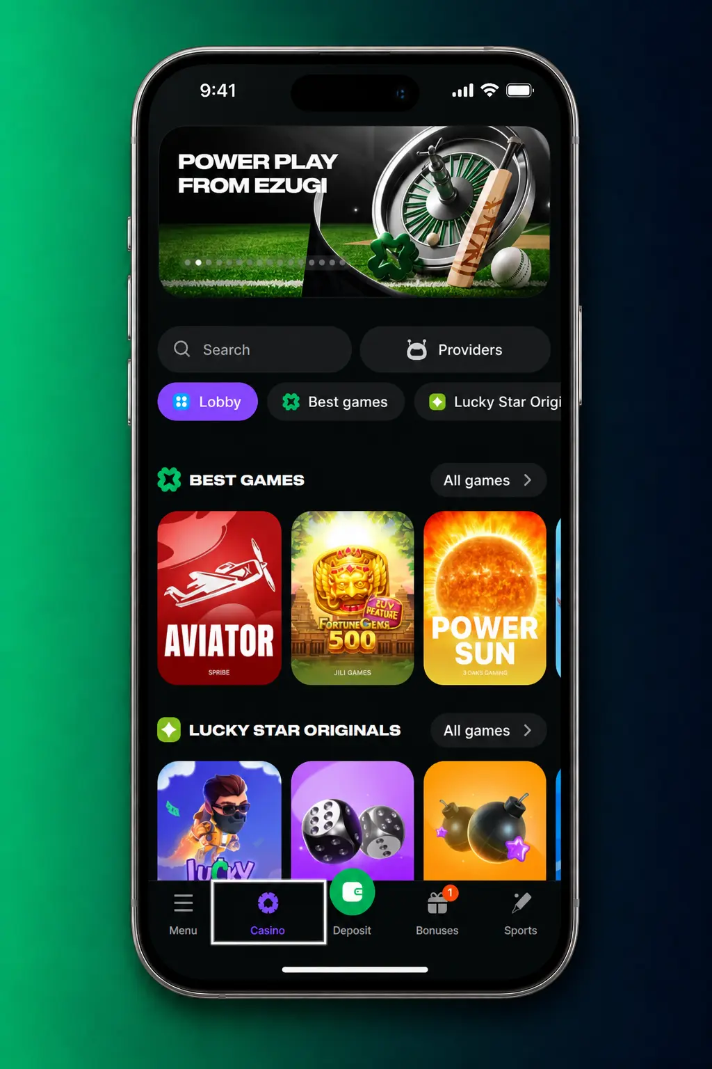 Lucky Star Aviator login screen showing step-by-step registration, OTP verification, and deposit setup process