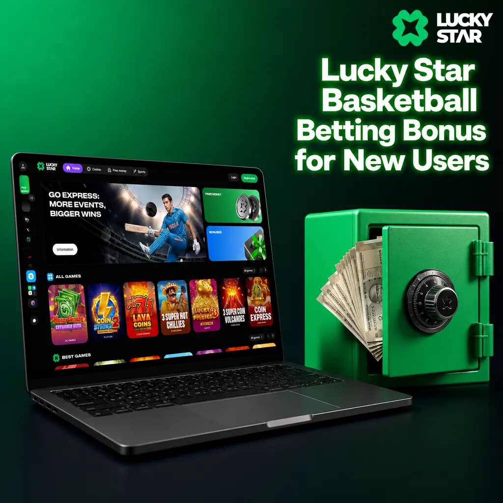 Lucky Star Basketball Betting Bonus: 100% welcome offer up to INR 10,000 for new users on NBA, EuroLeague, and FIBA bets