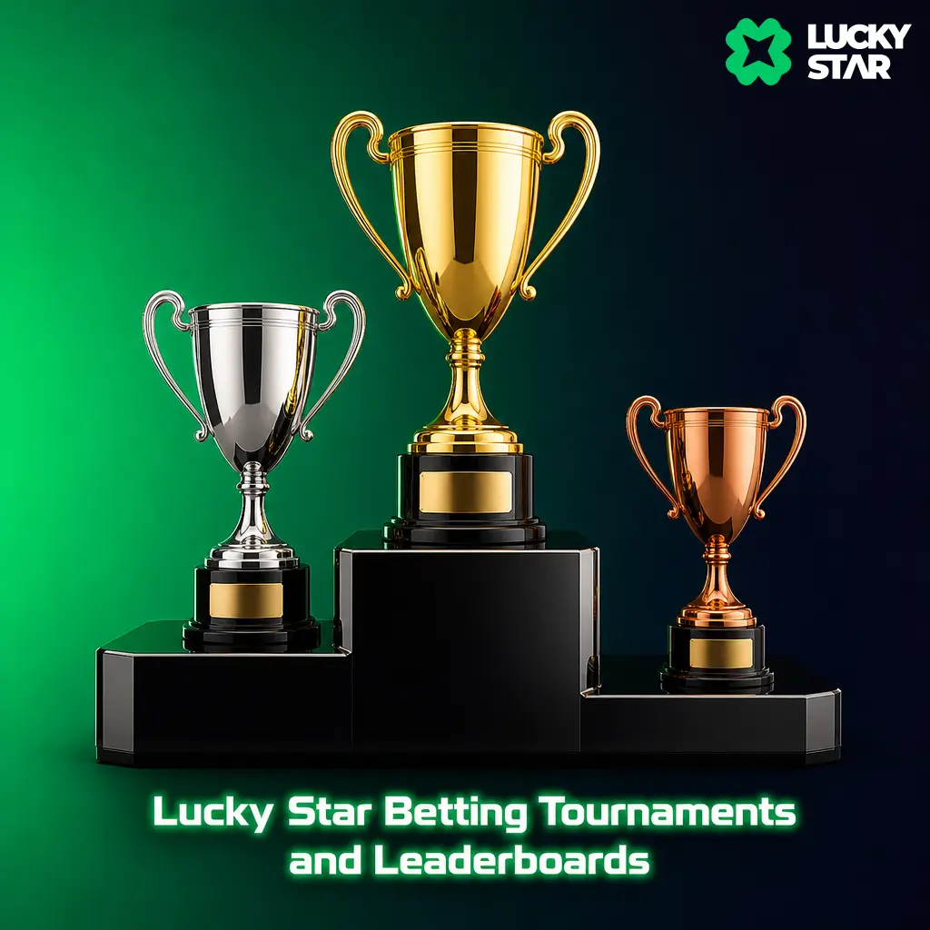 Lucky Star sports betting tournament leaderboard showing points, rankings, and prize pool for top 50 players