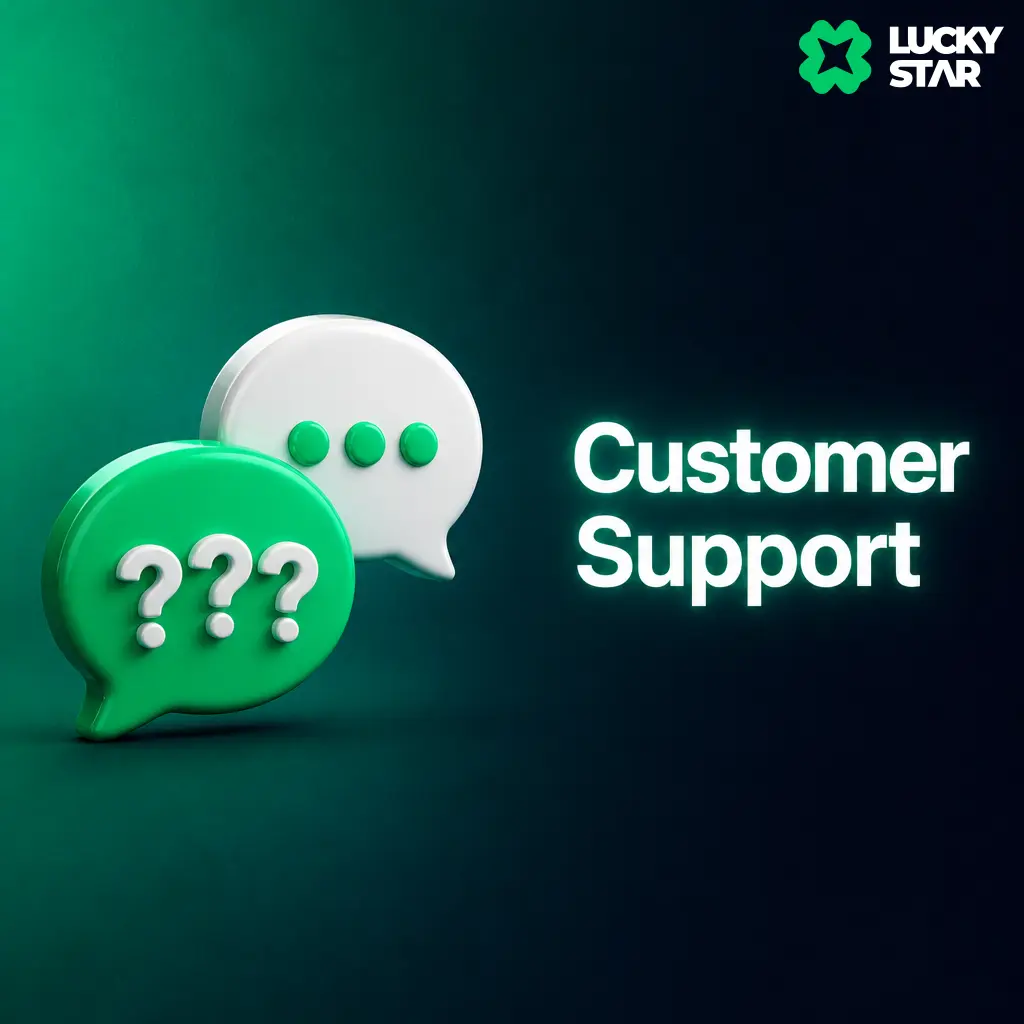 Lucky Star 24/7 customer support via live chat, email, Telegram, and Help Center for deposits, withdrawals, and bonuses