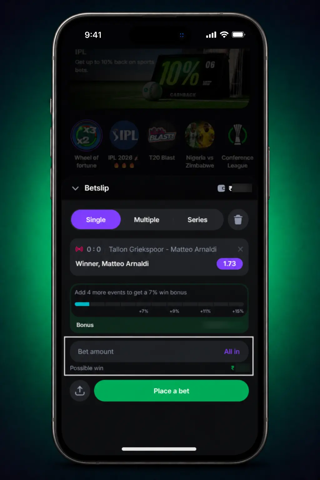 Step-by-step screenshot showing how to register, deposit, and place a football bet on Lucky Star