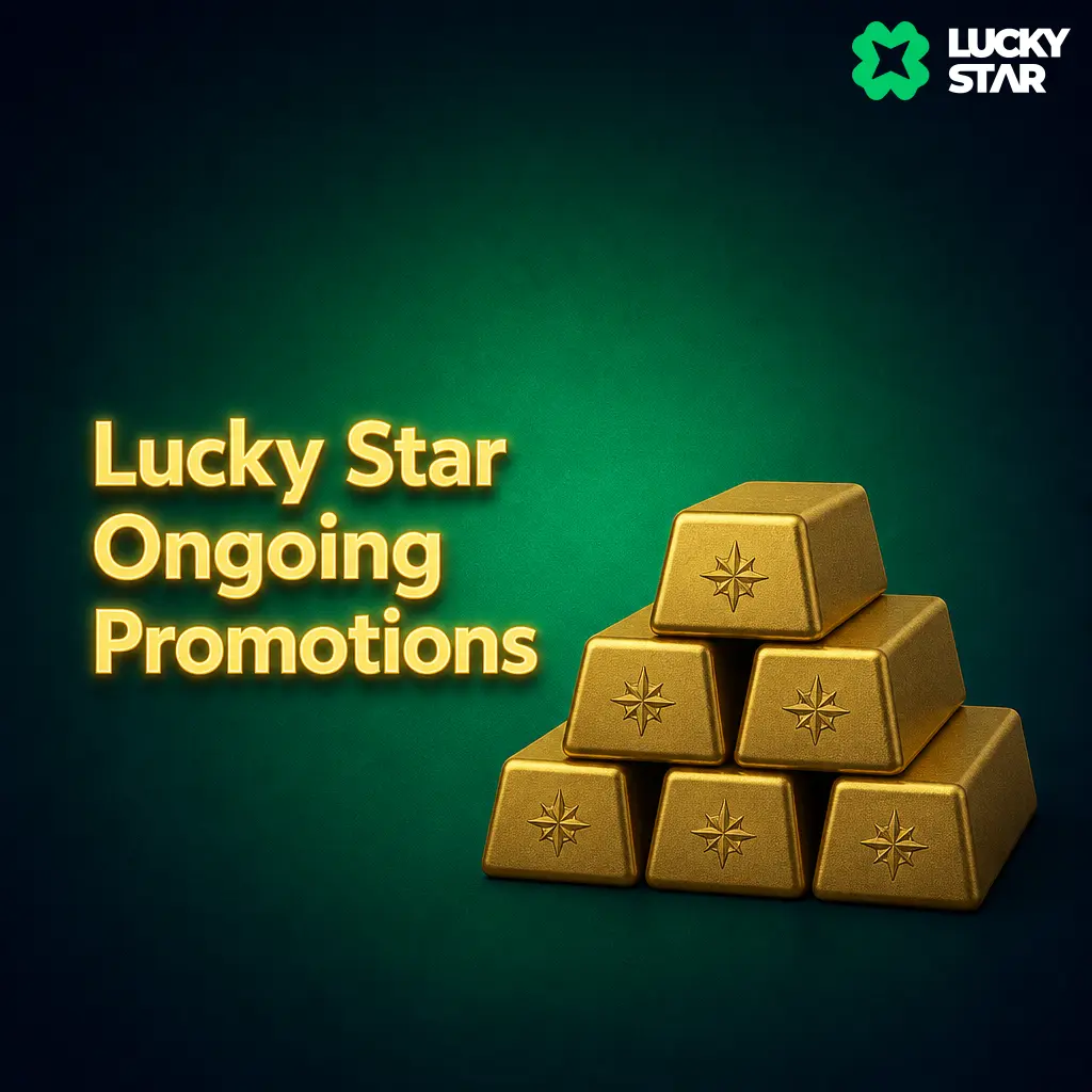Lucky Star casino ongoing promotions: Monday reload bonus, weekly cashback, loyalty tiers, free bets and daily spin rewards