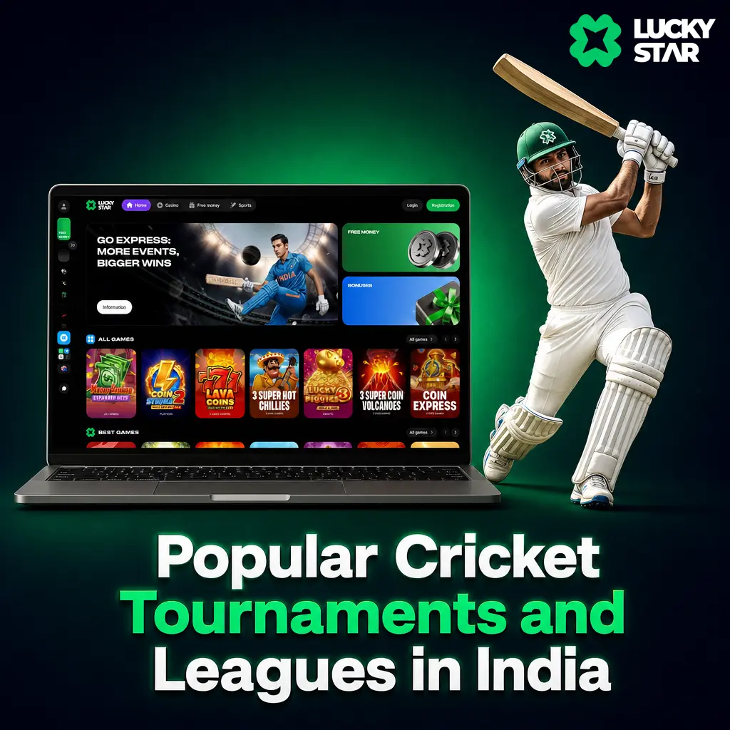 Popular cricket tournaments and leagues in India, including IPL, World Cup, and domestic series for online betting