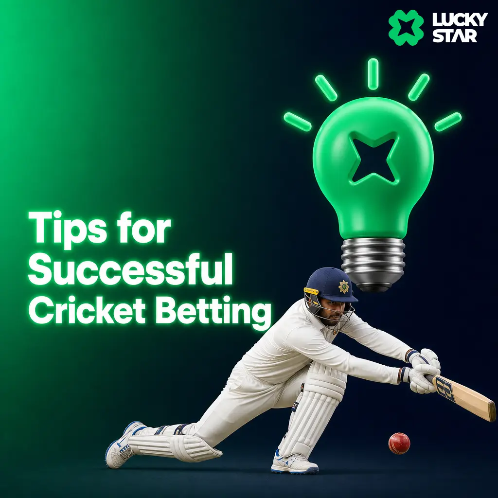 Cricket betting tips covering team form, pitch conditions, bankroll management, and Lucky Star's live stats tools.