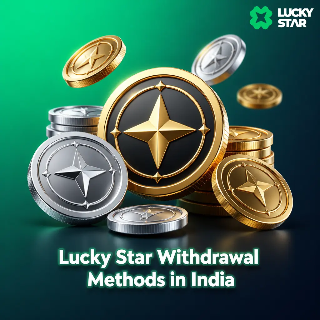 Lucky Star withdrawal methods in India: UPI, PhonePe, Paytm, Visa, Mastercard, and crypto payouts after KYC verification.