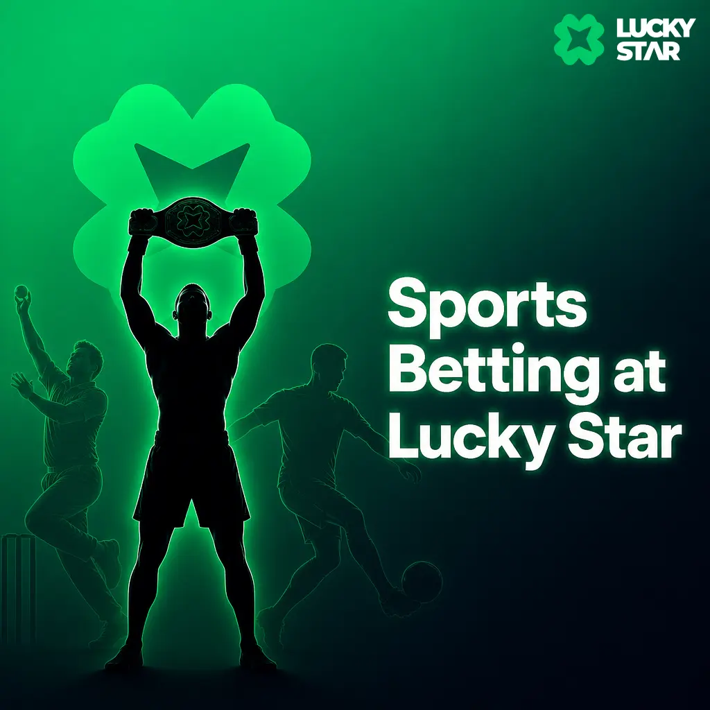 Lucky Star sports betting platform featuring cricket, football, kabaddi, tennis and live odds across 30+ disciplines