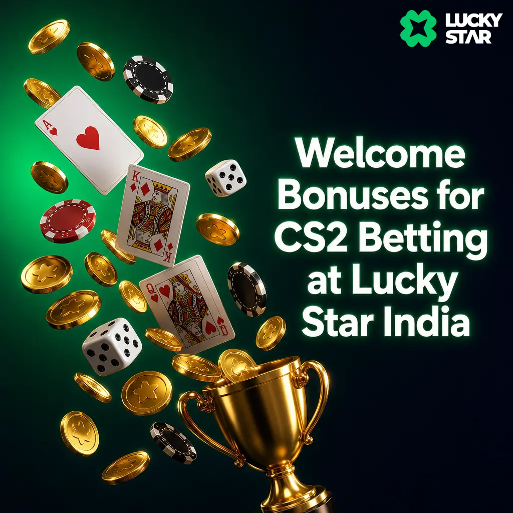 Lucky Star India welcome bonuses for CS2 betting: free spins, 200% sports match bonus, and free bets for Aviator