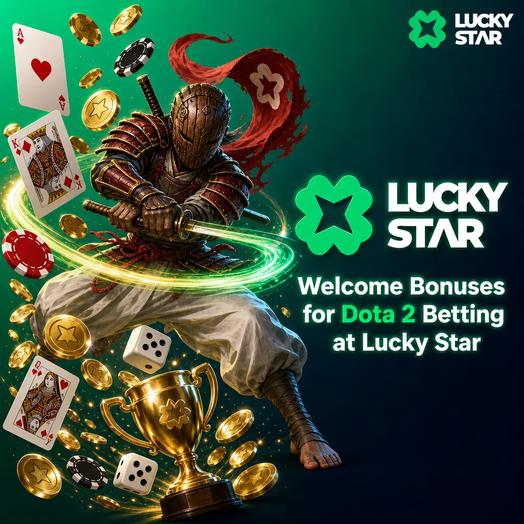 Lucky Star welcome bonuses for Dota 2 betting: 200% match up to 50,000 INR, 130 Free Spins, and 600 Free Bets for Aviator